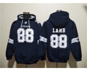 Men's Dallas Cowboys #88 CeeDee Lamb Navy Ageless Must-Have Lace-Up Pullover Hoodie