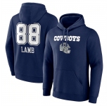 Men's Dallas Cowboys #88 CeeDee Lamb Navy Team Wordmark Player Name & Number Pullover Hoodie