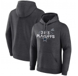 Men's Dallas Cowboys Heather Charcoal 2023 Playoffs Fleece Pullover Hoodie