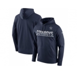 Men's Dallas Cowboys Nike Navy Sideline Circuit Pullover Performance Hoodie
