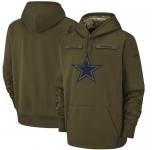 NFL Men's Dallas Cowboys Nike Olive Salute to Service Pullover Hoodie