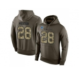 NFL Men's Nike Dallas Cowboys #28 Darren Woodson Stitched Green Olive Salute To Service KO Performance Hoodie
