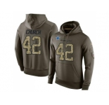 NFL Men's Nike Dallas Cowboys #42 Barry Church Stitched Green Olive Salute To Service KO Performance Hoodie