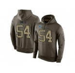 NFL Men's Nike Dallas Cowboys #54 Jaylon Smith Stitched Green Olive Salute To Service KO Performance Hoodie