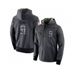 NFL Men's Nike Dallas Cowboys #9 Tony Romo Stitched Black Anthracite Salute to Service Player Performance Hoodie
