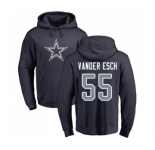 NFL Nike Dallas Cowboys #55 Leighton Vander Esch Navy Blue Name & Number Logo Pullover Hoodie