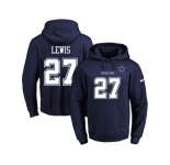 Nike Dallas Cowboys #27 Jourdan Lewis Navy Blue Name & Number Pullover NFL Hoodie