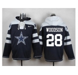Nike Dallas Cowboys #28 Darren Woodson Navy Blue Player Pullover NFL Hoodie