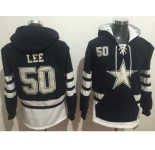 Nike Dallas Cowboys #50 Sean Lee Navy Blue White Name & Number Pullover NFL Hoodie