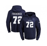 Nike Dallas Cowboys #72 Travis Frederick Navy Blue Name & Number Pullover NFL Hoodie