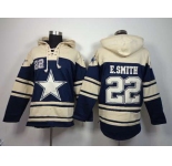 nike nfl jerseys dallas cowboys #22 e.smith cream-blue[pullover hooded sweatshirt]