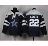nike nfl jerseys dallas cowboys #22 e.smith white-blue[pullover hooded sweatshirt]