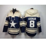 nike nfl jerseys dallas cowboys #8 aikman cream-blue[pullover hooded sweatshirt]