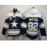 nike nfl jerseys dallas cowboys #82 jason witten blue-white[pullover hooded sweatshirt]