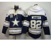 nike nfl jerseys dallas cowboys #82 jason witten blue-white[pullover hooded sweatshirt]