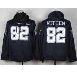 nike nfl jerseys dallas cowboys #82 jason witten blue[pullover hooded sweatshirt]
