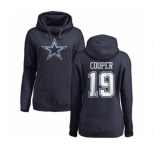 NFL Women's Nike Dallas Cowboys #19 Amari Cooper Navy Blue Name & Number Logo Pullover Hoodie