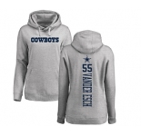 NFL Women's Nike Dallas Cowboys #55 Leighton Vander Esch Ash Backer Pullover Hoodie