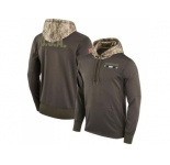 Youth Dallas Cowboys Nike Olive Salute to Service Sideline Therma Pullover Hoodie