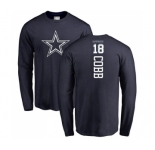 Football Dallas Cowboys #18 Randall Cobb Navy Blue Backer Long Sleeve T-Shirt