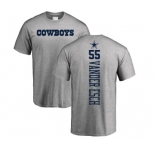 NFL Nike Dallas Cowboys #55 Leighton Vander Esch Ash Backer T-Shirt