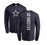 NFL Nike Dallas Cowboys #55 Leighton Vander Esch Navy Blue Backer Long Sleeve T-Shirt