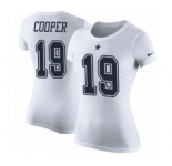 NFL Women's Nike Dallas Cowboys #19 Amari Cooper White Rush Pride Name & Number T-Shirt