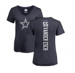 NFL Women's Nike Dallas Cowboys #55 Leighton Vander Esch Navy Blue Backer T-Shirt