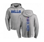 Football Buffalo Bills #91 Ed Oliver Ash Backer Pullover Hoodie