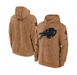 Men's Buffalo Bills 2023 Brown Salute to Service Pullover Hoodie