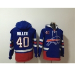 Men's Buffalo Bills #40 Von Miller Royal Ageless Must-Have Lace-Up Pullover Hoodie
