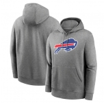 Men's Buffalo Bills Heather Gray Primary Logo Long Sleeve Hoodie T-Shirt