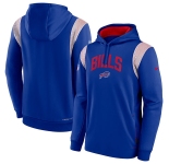 Men's Buffalo Bills Royal Sideline Stack Performance Pullover Hoodie
