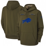 NFL Nike Buffalo Bills 2018 Army Green Blank Salute To Service Men's Pullover Hoodie