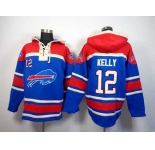 nike nfl jerseys buffalo bills #12 jim kelly red-blue[pullover hooded sweatshirt]