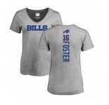 NFL Women's Nike Buffalo Bills #16 Robert Foster Ash Backer V-Neck T-Shirt