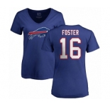 NFL Women's Nike Buffalo Bills #16 Robert Foster Royal Blue Name & Number Logo T-Shirt