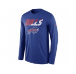 Men's Buffalo Bills Nike Royal Legend Staff Practice Long Sleeves Performance T-Shirt