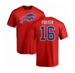 NFL Nike Buffalo Bills #16 Robert Foster Red Name & Number Logo T-Shirt