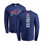 NFL Nike Buffalo Bills #16 Robert Foster Royal Blue Backer Long Sleeve T-Shirt