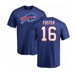 NFL Nike Buffalo Bills #16 Robert Foster Royal Blue Name & Number Logo T-Shirt