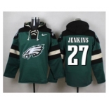 Men Nike Philadelphia Eagles #27 Malcolm Jenkins Green Player Pullover Hoodie