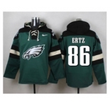 Men Nike Philadelphia Eagles #86 Zach Ertz Green Player Pullover Hoodie