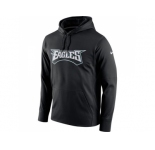 Men Philadelphia Eagles Nike Black Circuit Wordmark Essential Performance Pullover Hoodie