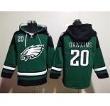 Men's Philadelphia Eagles #20 Brian Dawkins Green Lace-Up Pullover Hoodie