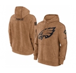Men's Philadelphia Eagles 2023 Brown Salute to Service Pullover Hoodie