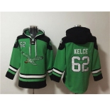 Men's Philadelphia Eagles #62 Jason Kelce Green Ageless Must-Have Lace-Up Pullover Hoodie