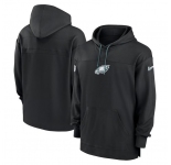 Men's Philadelphia Eagles Black Performance Pullover Hoodie