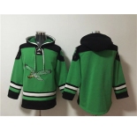 Men's Philadelphia Eagles Blank Green Ageless Must-Have Lace-Up Pullover Hoodie