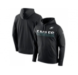 Men's Philadelphia Eagles Nike Black Sideline Circuit Pullover Performance Hoodie